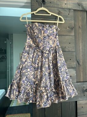 Agua by Agua Bendita Rosa Floral Strapless Mini Dress